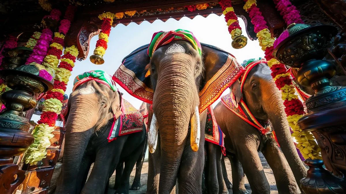 Słonie w Indiach